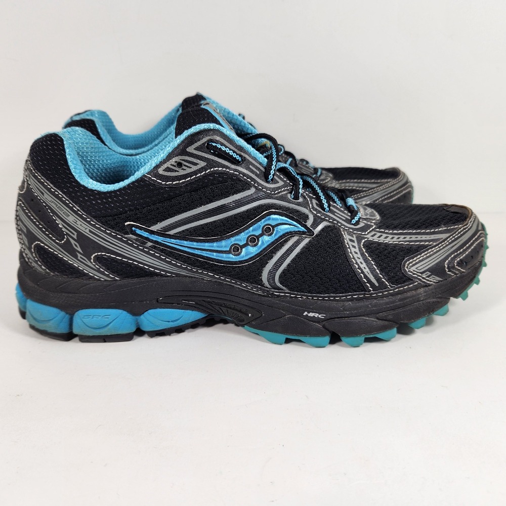 Saucony Jazz 14 Womens Running Shoes Black Blue Sneakers Size 10 Sample RR-FSR